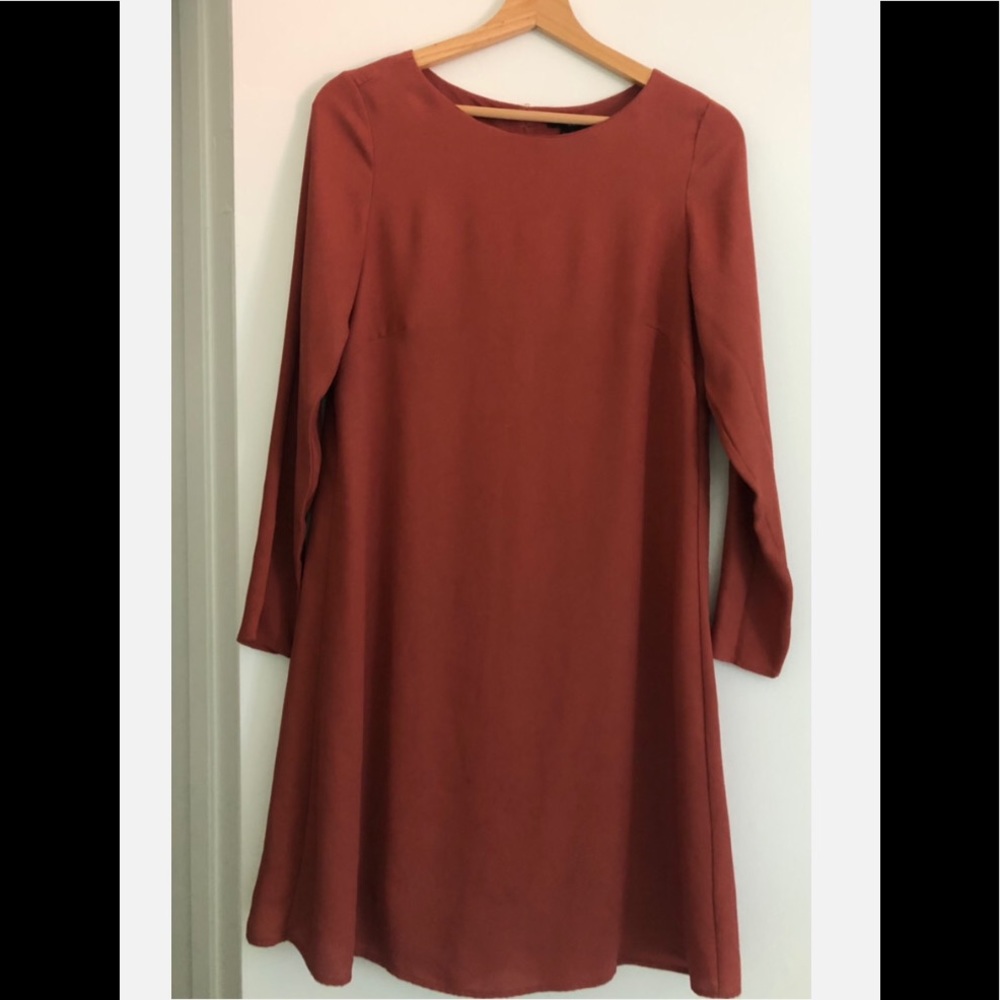 A Line, knee-length dress. Size 6. Blush.